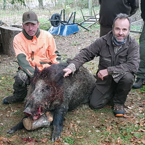 chasse avec chien de pied